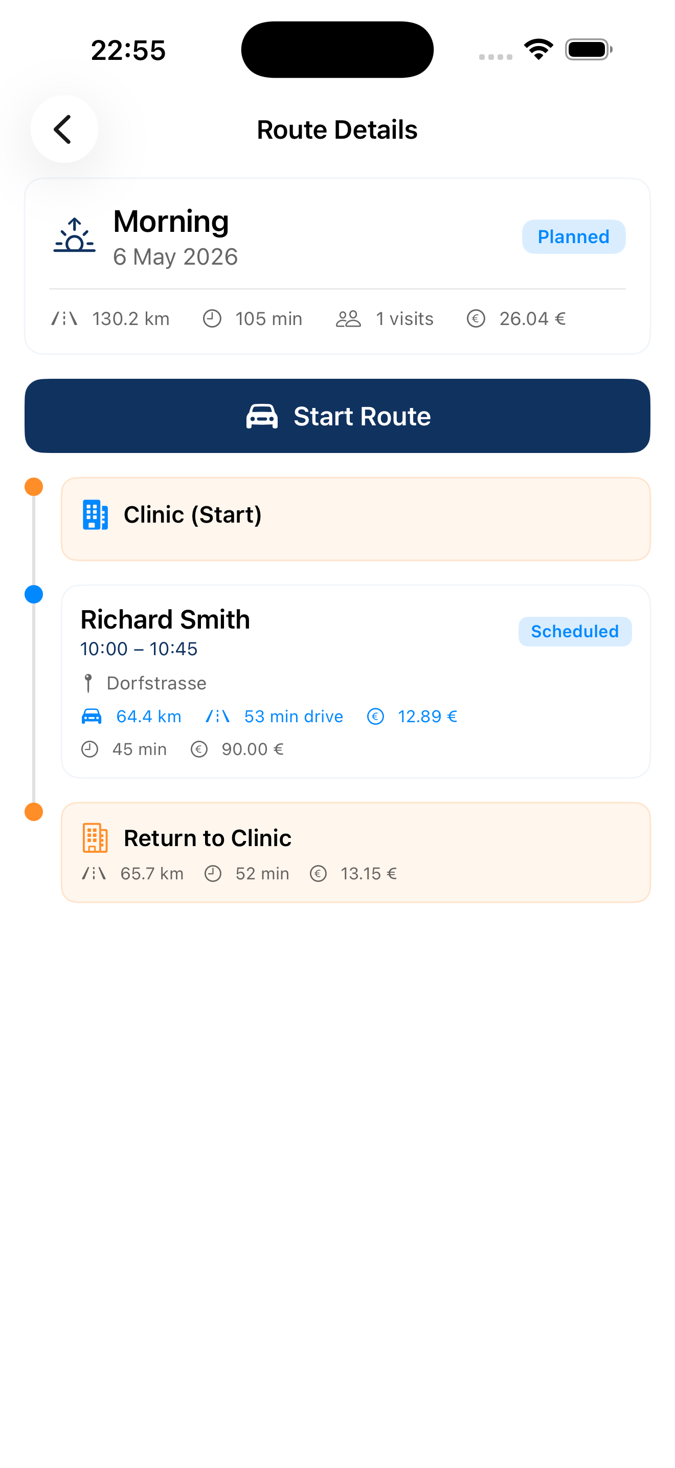 Home Care Route